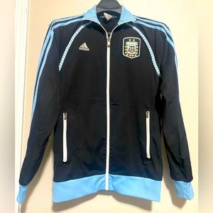 🔥Used Authentic Mens Argentina Zip Up Black Jacket-size s